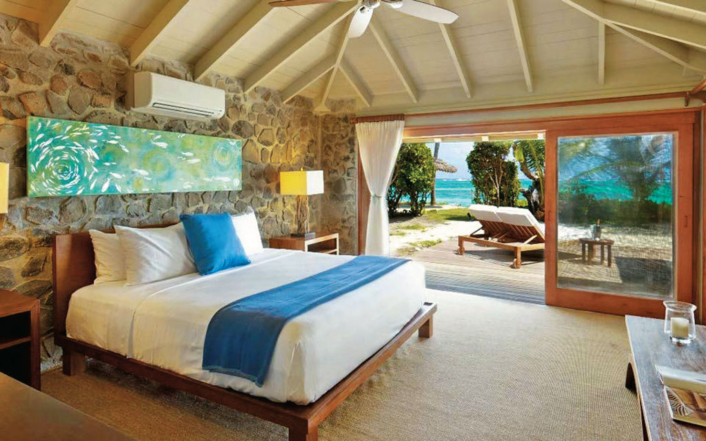 Quarto do Hotel Petit St.-Vicent, no arquipélago de Saint Vicent e Grenadines, no Caribe
