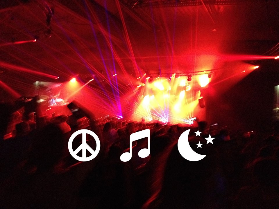 Peace and love + uma musiquinha + essa noite (Foto: Reprodução/Facebook)