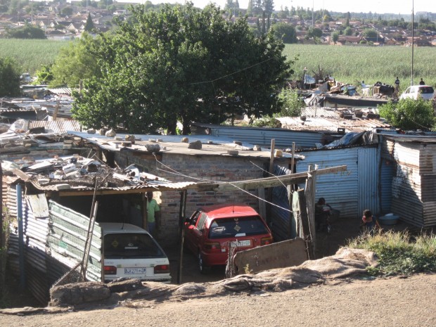 Uma das favelas propriamente ditas do Soweto