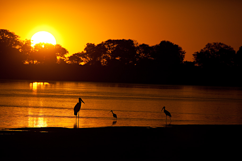NG - Pôr do Sol no rio Araguaia, Parque Estadual do Cantão