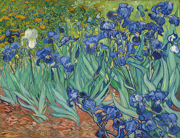 Íris, de Vincent van Gogh, no Getty Center de Los Angeles Íris, de Vincent van Gogh, no Getty Center de Los Angeles