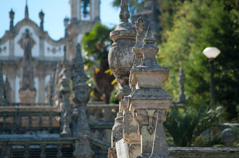 Detalhe das escadarias do Santuário de Nossa Senhora dos Remédios