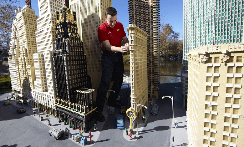 A cidade em miniatura feita com Legos (foto: divulgação)