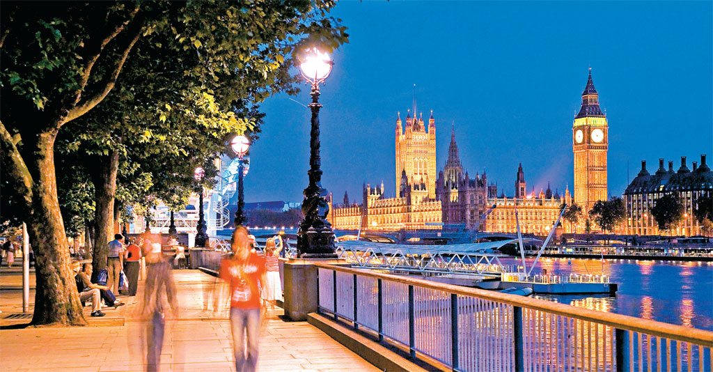 A vista do Big Ben e do Parlamento, em Londres, Inglaterra