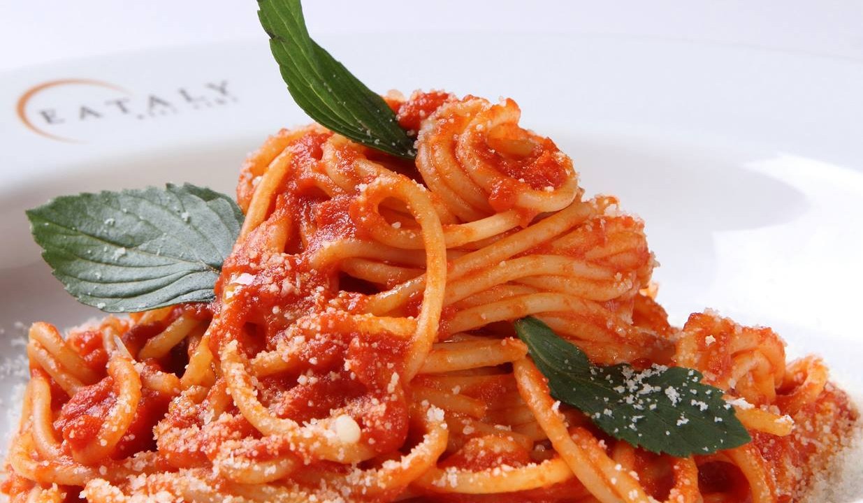Espaguete com manjericão da Maccaroneria di Gragnano