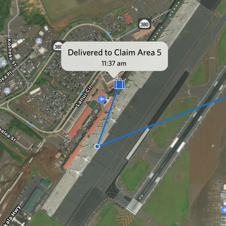 O app dá detalhes sobre onde está a bagagem de cada passageiro (imagem: divulgação/Delta)