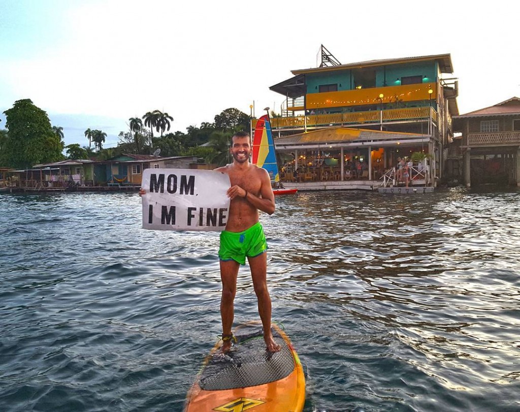 Praticando Stand Up Paddle no Panamá. (Foto: Reprodução/ Instagram)