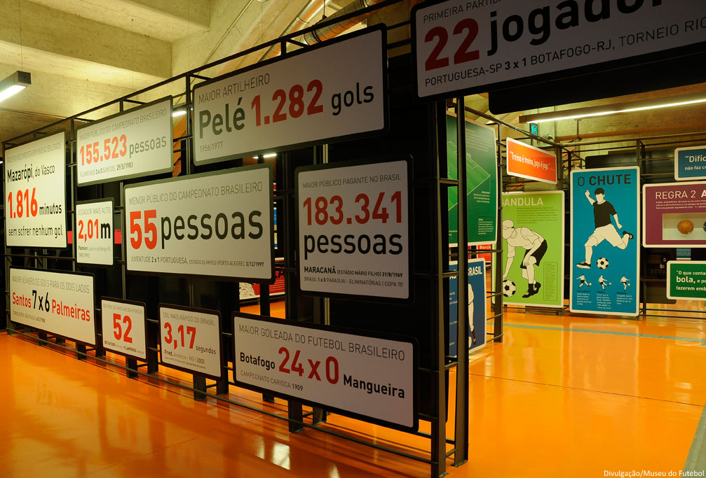 Sala dos números no Museu do Futebol (foto: divulgação)