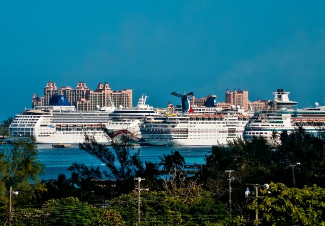 Terminal de cruzeiros de <a href="https://viajeaqui.abril.com.br/cidades/bahamas-nassau" rel="Nassau" target="_blank">Nassau</a>, um dos destinos mais populares entre os norte-americanos