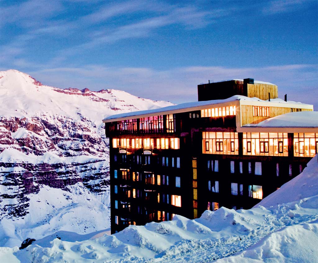 O Hotel Tres Puntas, um dos três de Valle Nevado