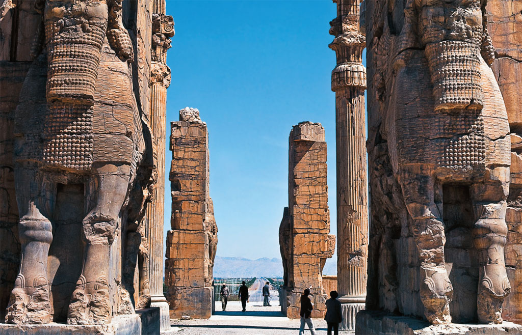 As ruínas de Persépolis, no Irã