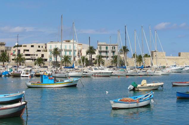 Porto da cidade de Bari, na região de Puglia, Itália