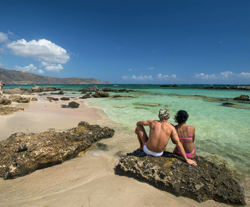 Praia de Elafonisi, em Creta, Grécia