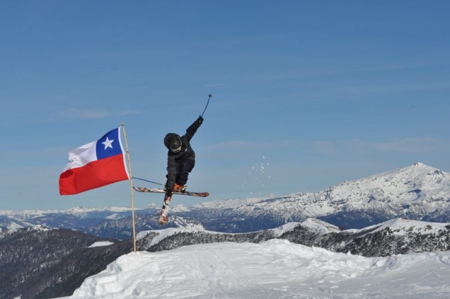 Esqui em Corralco, sul do Chile