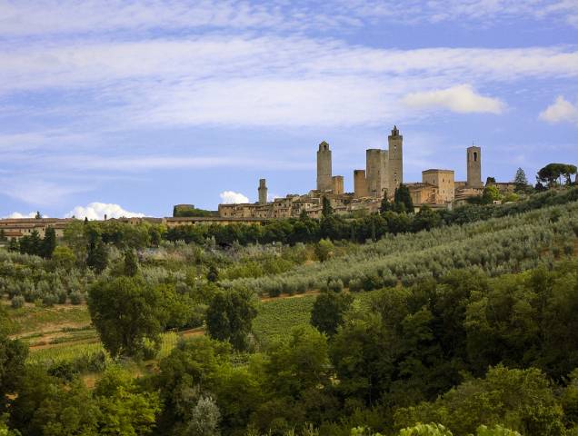 As características torres de San Gimignano já foram mais numerosas, mas continuam sendo o símbolo da cidade