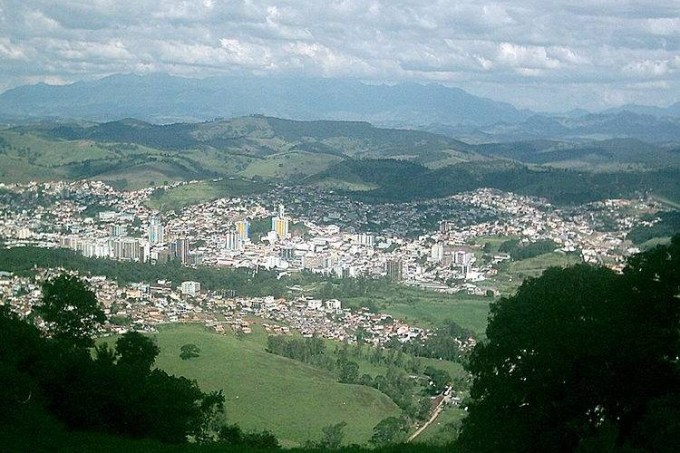 Vista aérea de São Lourenço, em Minas Gerais