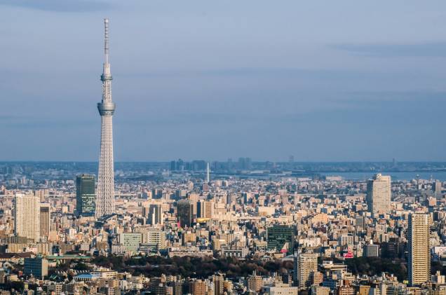 Tokyo Skytree, uma das mais altas construções do mundo, com 634 metros de altura