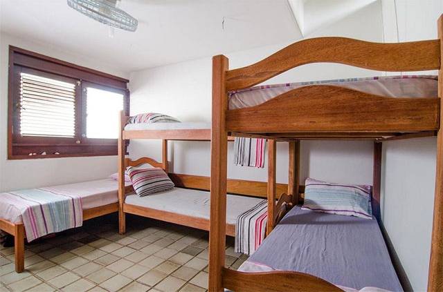 Quarto compartilhado do Slow Hostel (foto: divulgação)