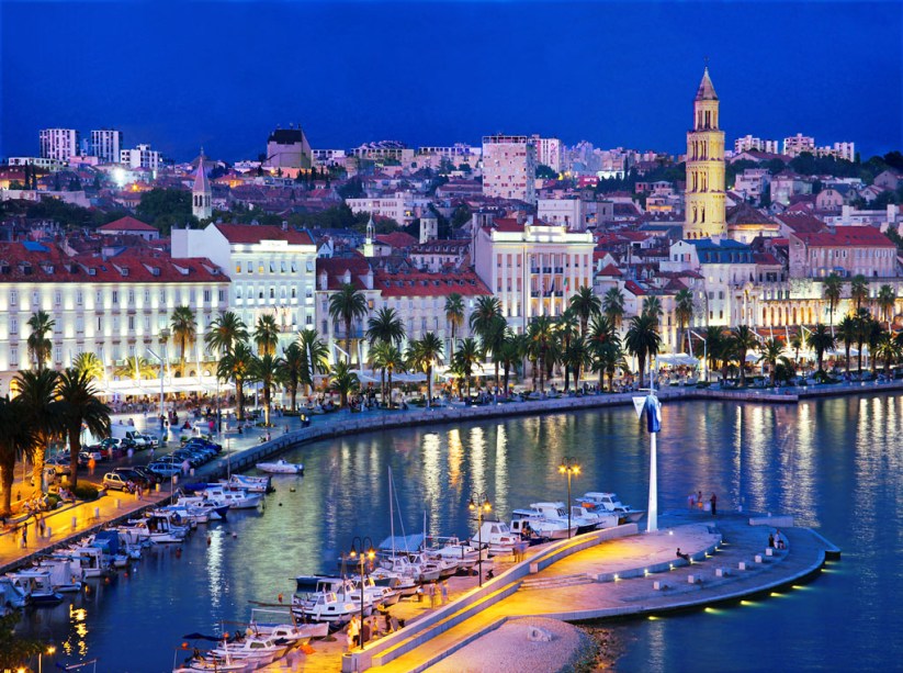 Vista da marina de Split