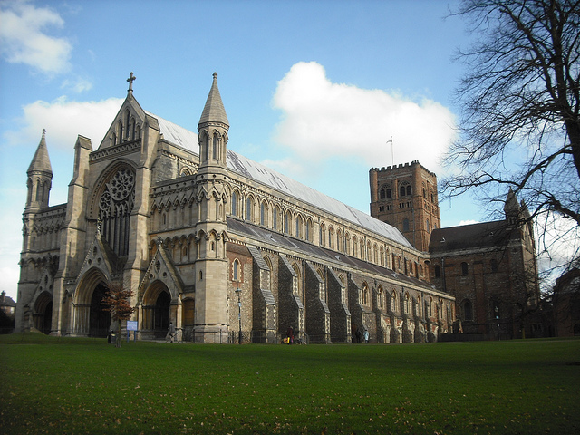 A catedral gótica de St. Albans (Klovovi/Flirck/creative commons)