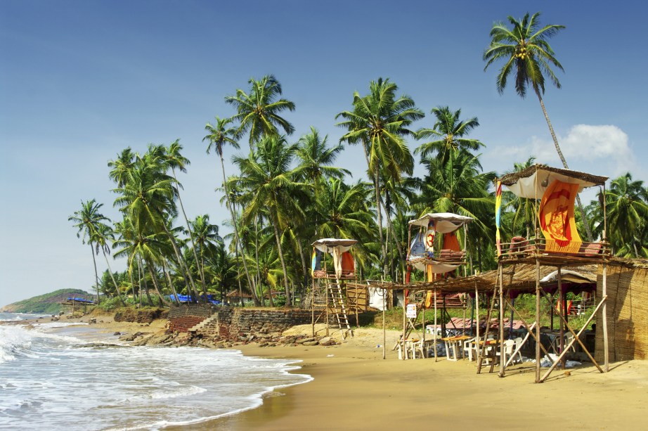 Praia em Goa, na Índia