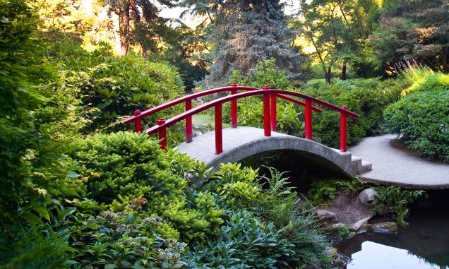 O lindo Kubota Garden de Seattle, em Washington, EUA O lindo Kubota Garden de Seattle, em Washington, EUA