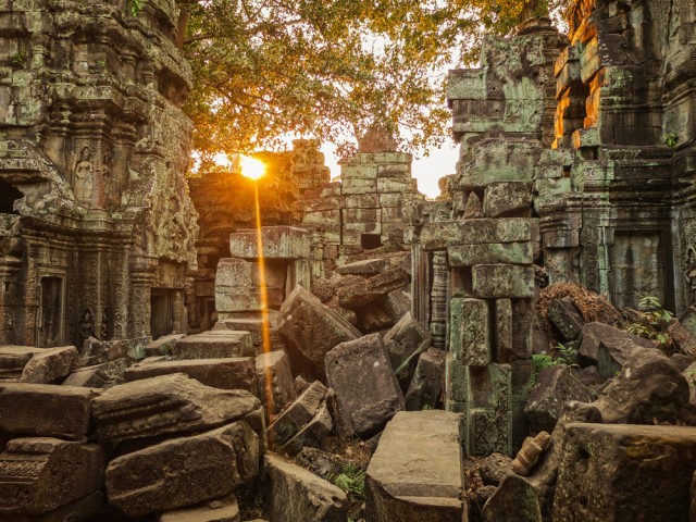 Um dos templos do complexo de Agnkor, no Camboja
