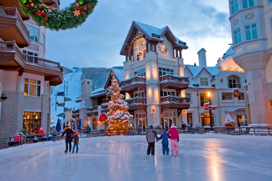 Rinque de patinação em Vail Square