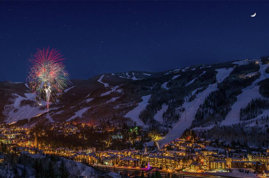 Vista geral do Vail Resorts, no Colorado Vista geral do Vail Resorts, no Colorado