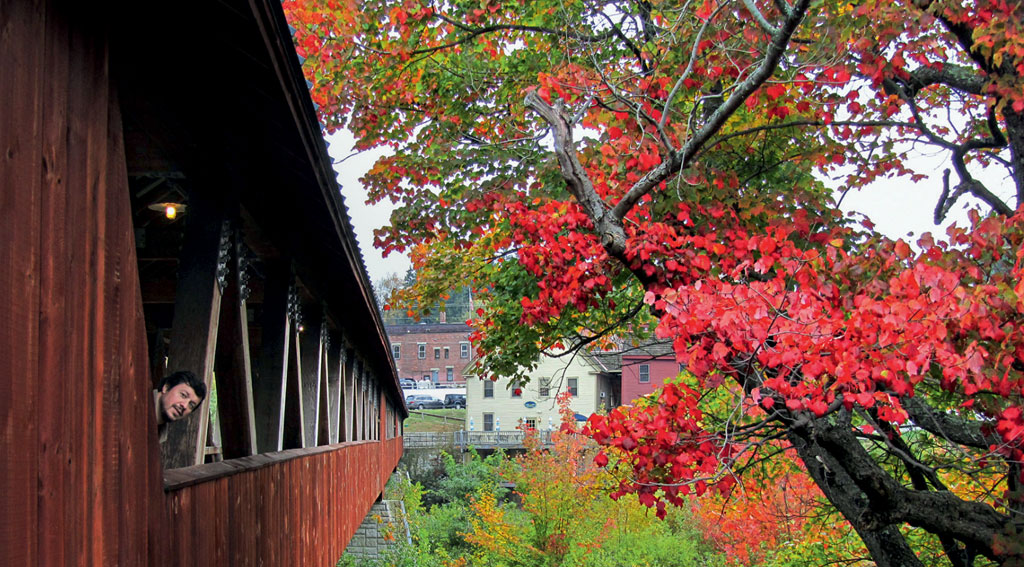 Folhagem de outono em Littleton, New Hampshire, Estados Uindos