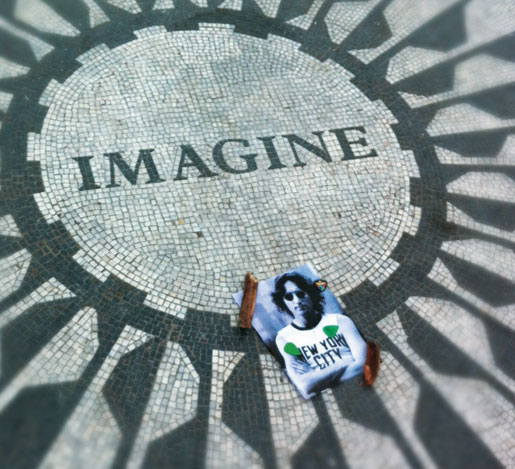 Mosaico no Central Park em homenagem ao beatle John Lennon