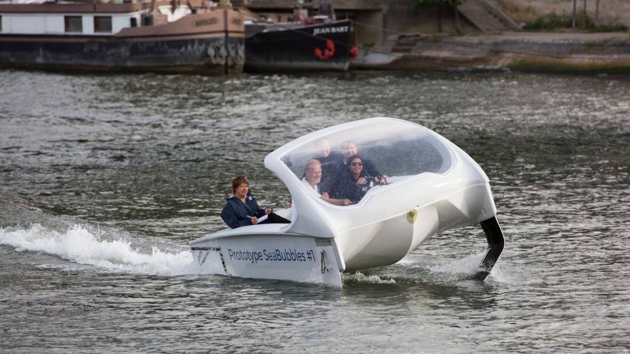 Barco futurista francês cem por cento ecológico