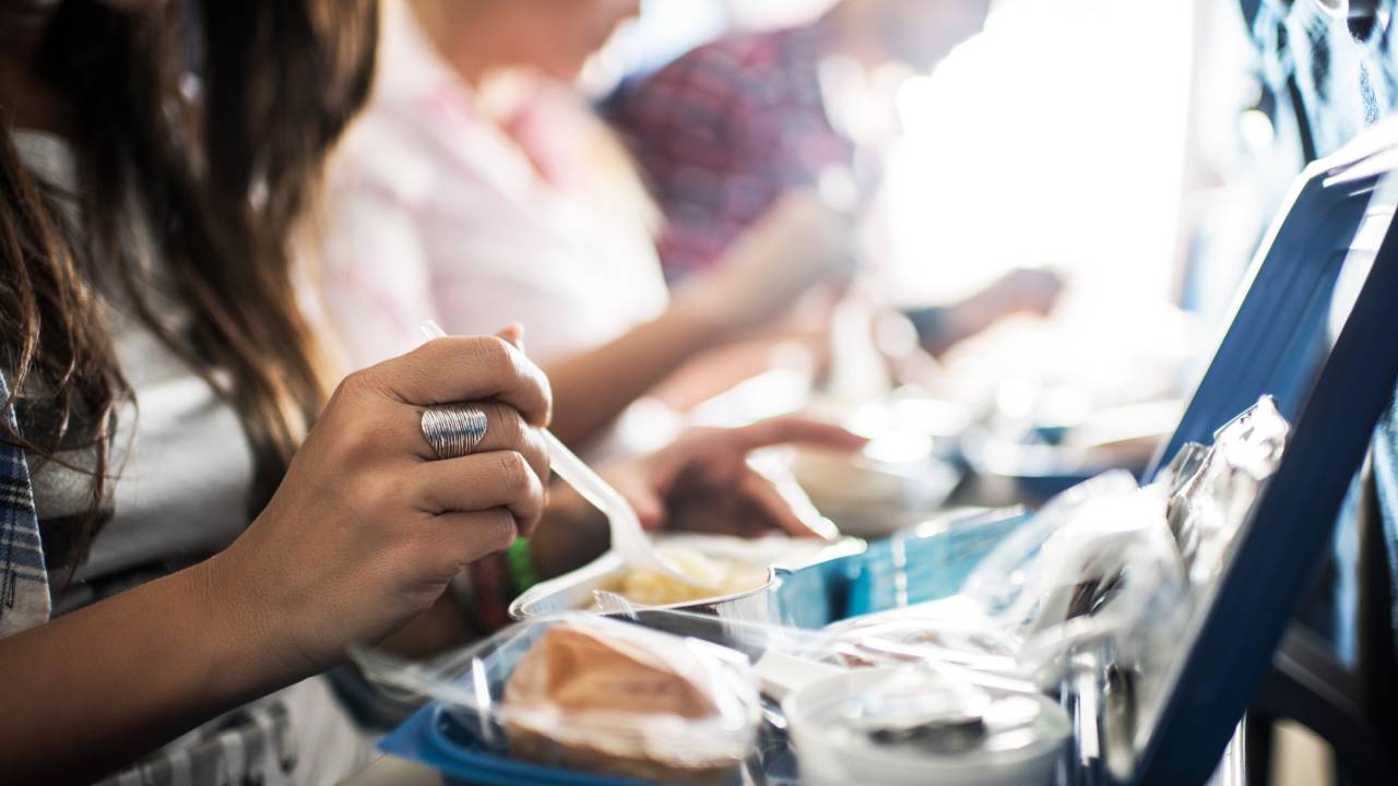 Comida de avião - air india