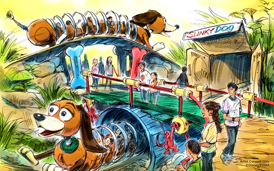 Montanha Russa Slinky Dog Dash, Disney