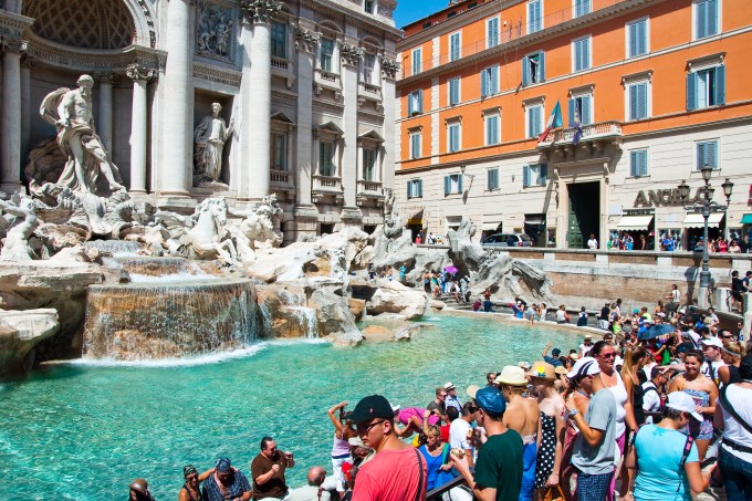 Fontana di Trevi em Roma, Itália