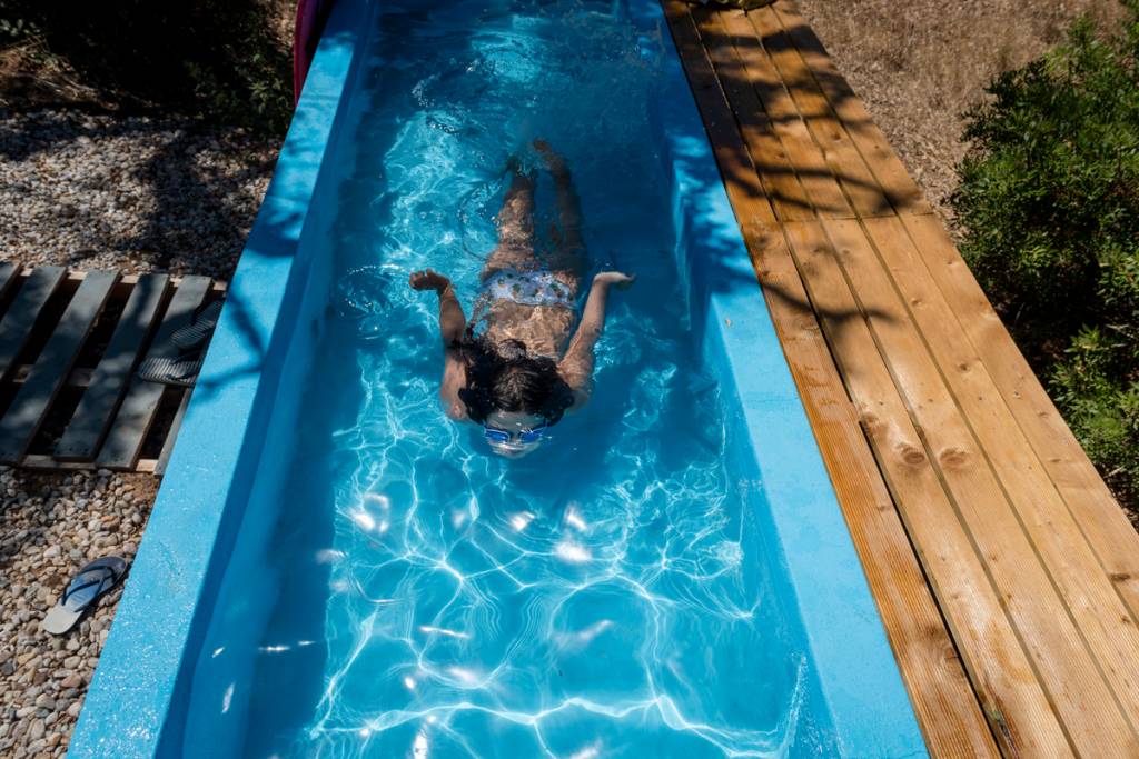 A piscininha: pequena e geladinha