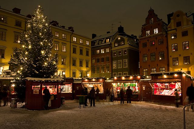 Mercado de Natal em Estocolmo