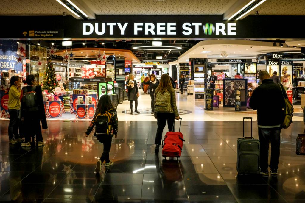 A entrada do Duty Free no Terminal 1: enorme