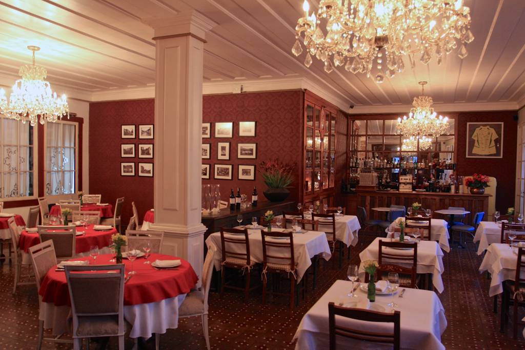 O belo salão do Senhora do Rosário, restaurante do hotel Solar do Rosário