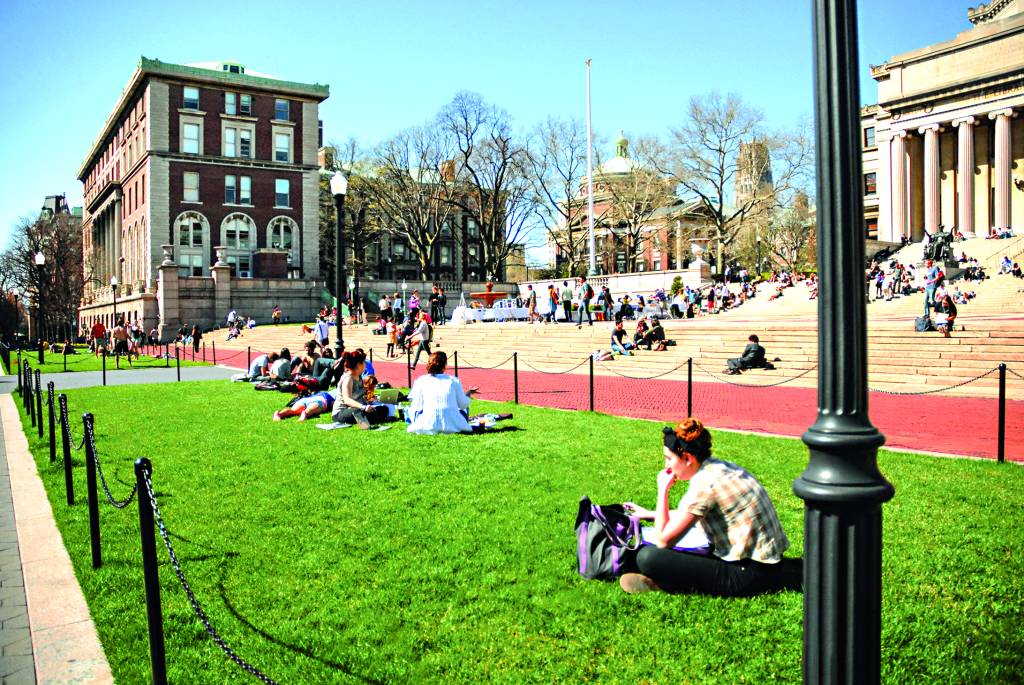 Estudantes da Columbia University, no Harlem.