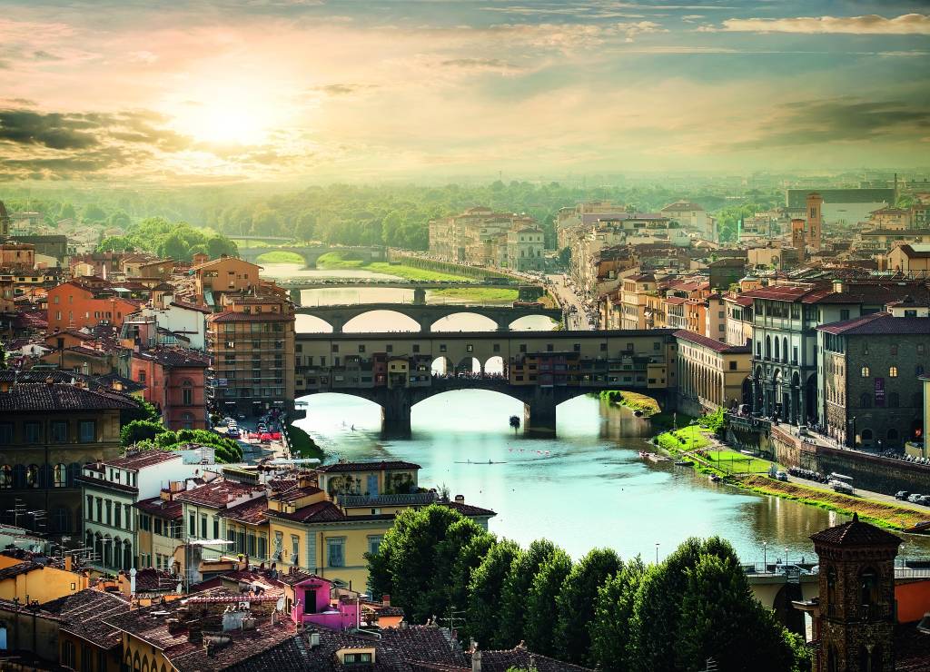Pontes sobre o Rio Arno, Florença, Itália
