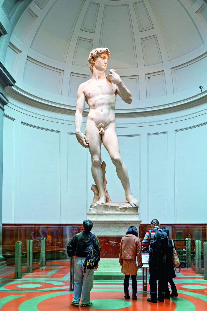 Davi de Michelangelo, em Florença, Itália