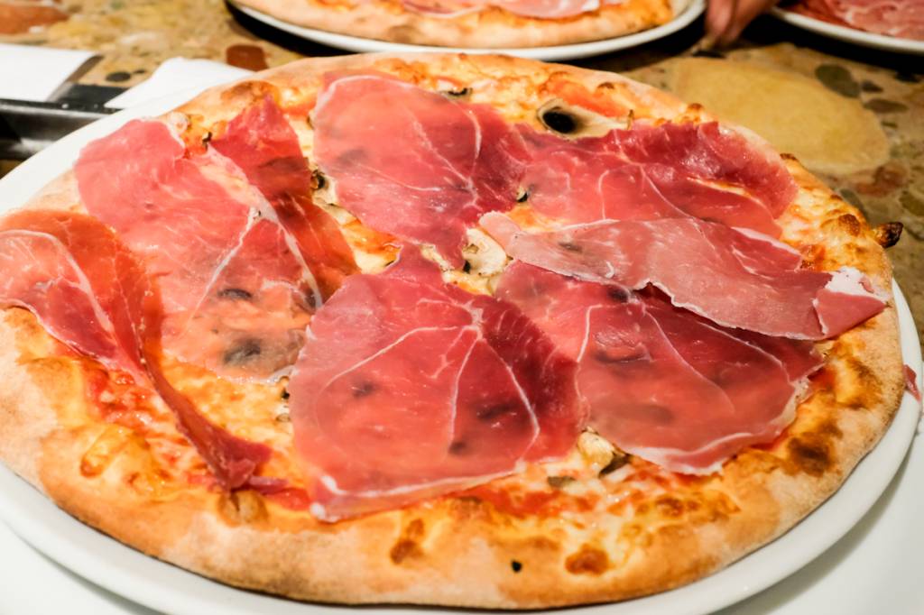 A pizza de presunto de Parma: leve e equilibrada