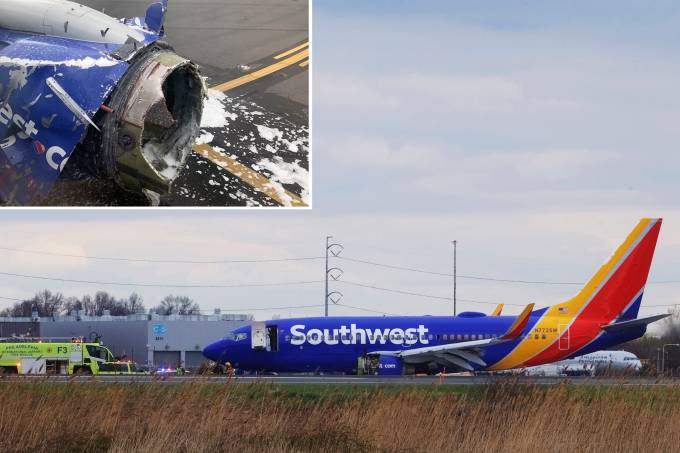 Avião faz pouso forçado na Filadélfia