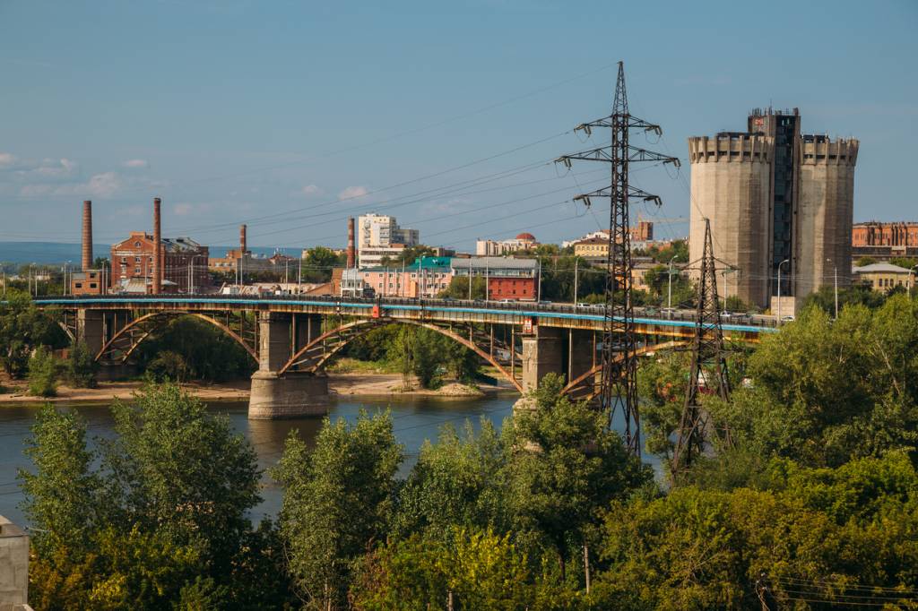 Vista da cidade de Samara, na Rússia