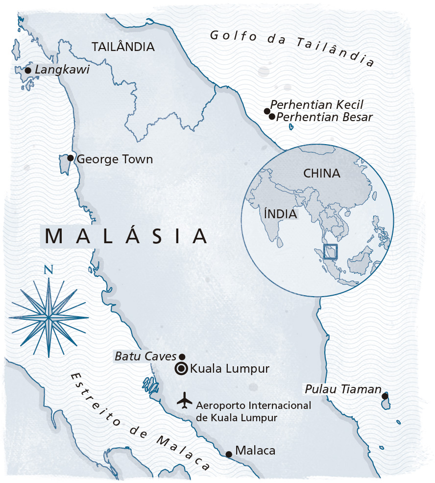 Malásia Serviço mapa