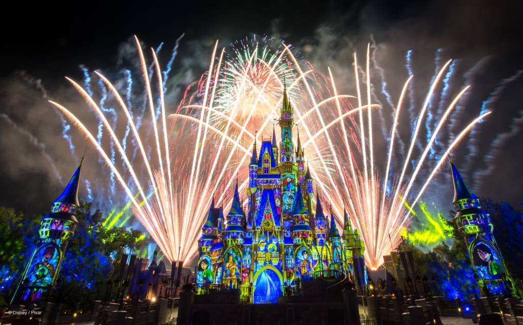 Show de fogos de artifício no Magic Kingdom