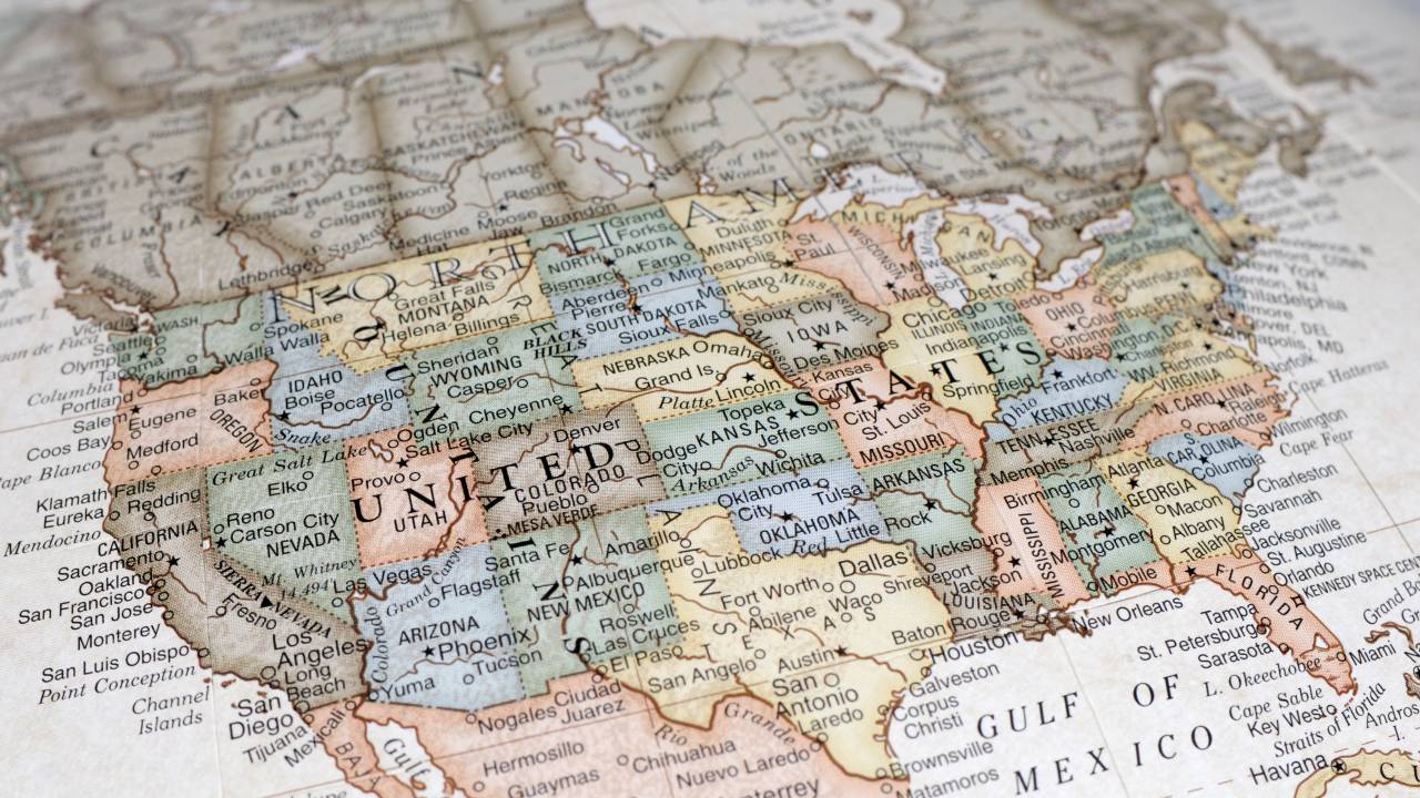 Mapa dos Estados Unidos
