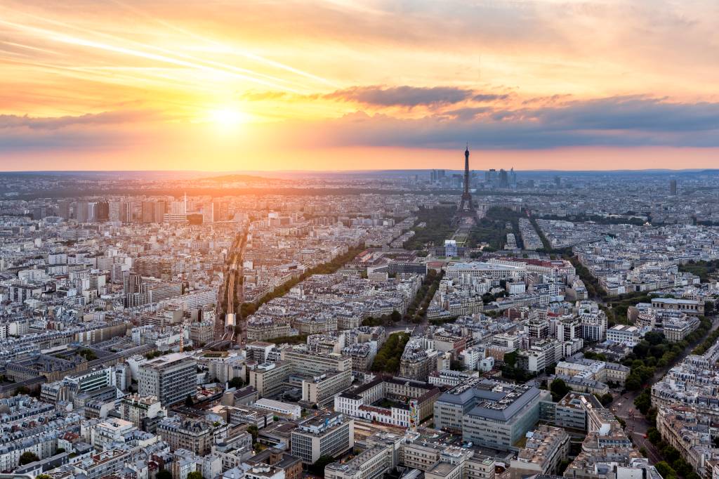Vista da Torre Montparnasse, a mais alta da cidade