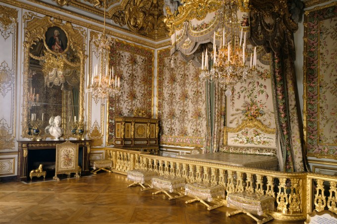 Quarto de Maria Antonieta no Palácio de Versalhes, Paris, França